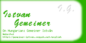 istvan gemeiner business card